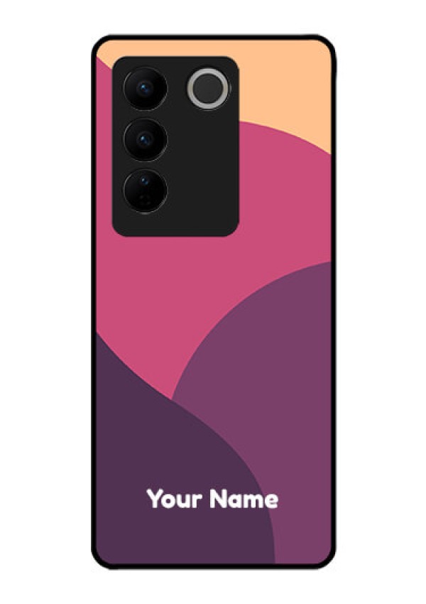 Vivo V27 Custom Glass Phone Case - Mixed Multi-colour abstract art Design