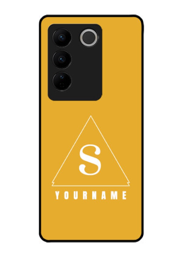 Vivo V27 Personalized Glass Phone Case - simple triangle Design