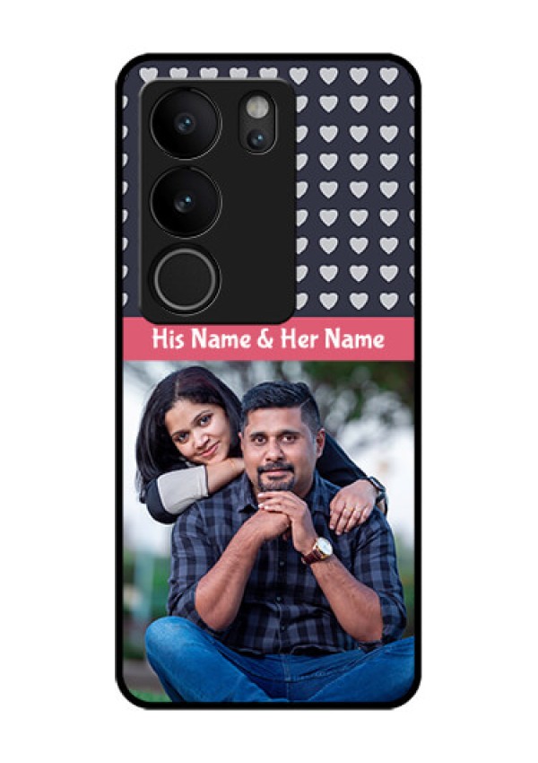 Vivo V29 5G Custom Glass Phone Case - Love Symbols Design