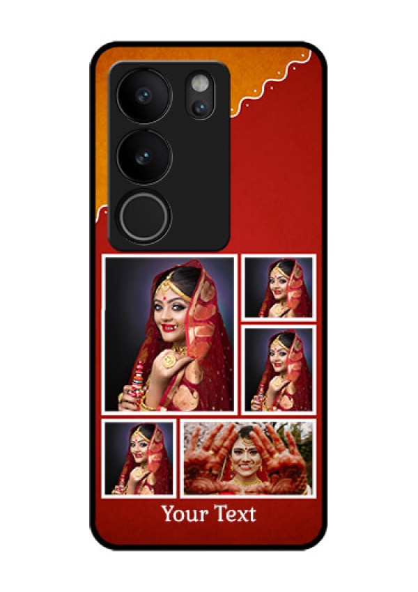 Vivo V29 5G Custom Glass Phone Case - Wedding Pic Upload Design