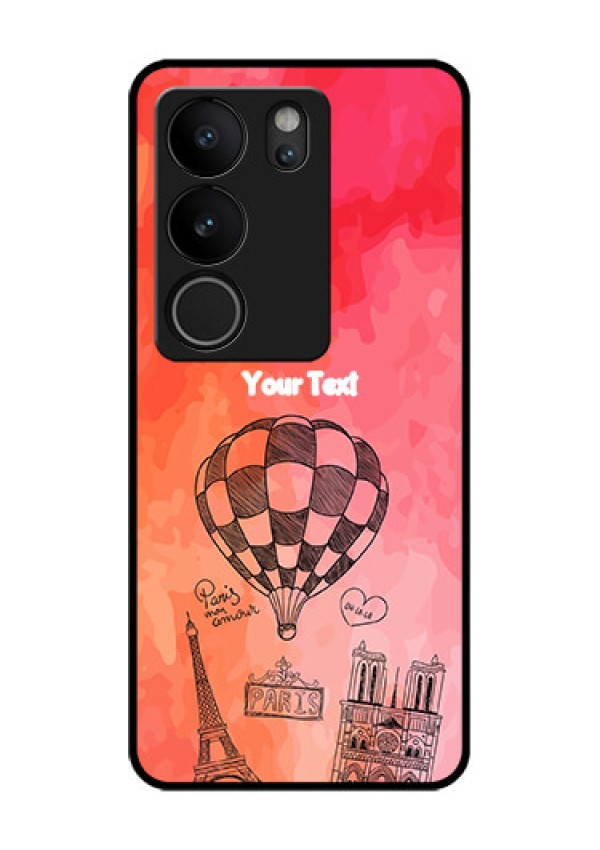 Vivo V29 5G Custom Glass Phone Case - Paris Theme Design