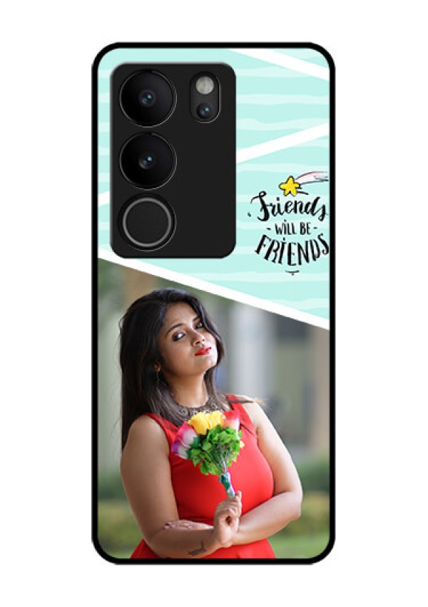 Vivo V29 5G Custom Glass Phone Case - Friends Picture Icon Design