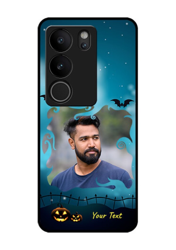 Vivo V29 5G Custom Glass Phone Case - Halloween Frame Design
