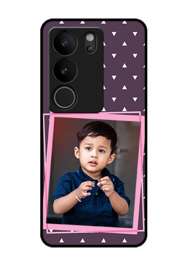 Vivo V29 5G Custom Glass Phone Case - Triangle Pattern Dotted Design