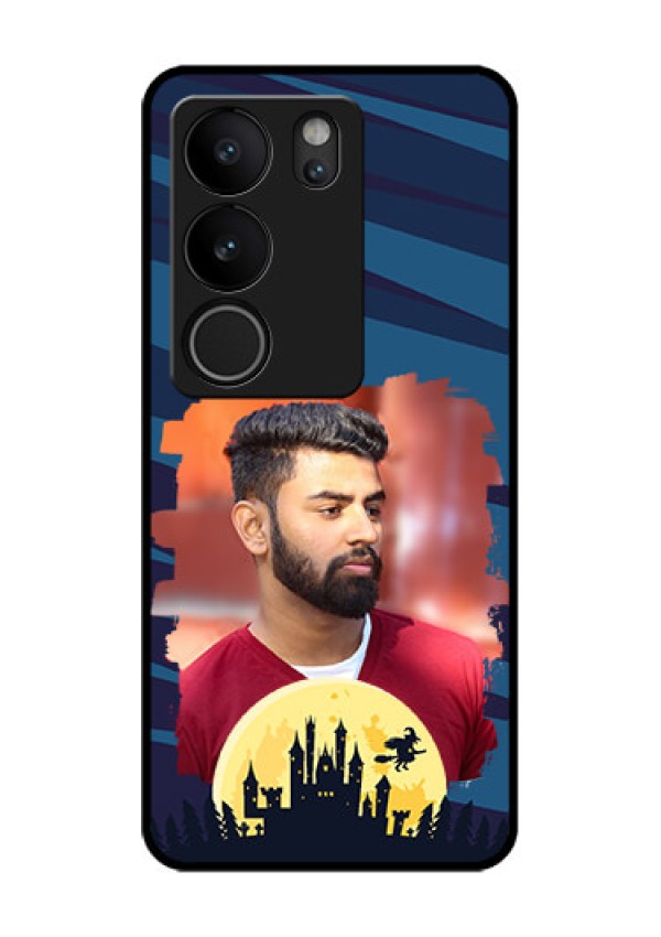 Vivo V29 5G Custom Glass Phone Case - Halloween Witch Design