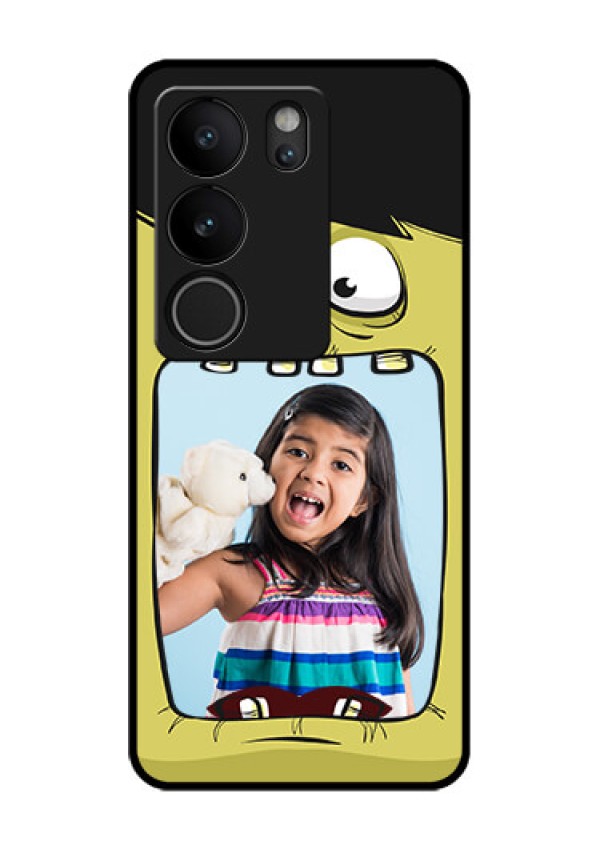 Vivo V29 5G Custom Glass Phone Case - Cartoon Monster Back Case Design
