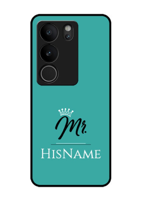 Vivo V29 5G Custom Glass Phone Case - Mr With Name Design