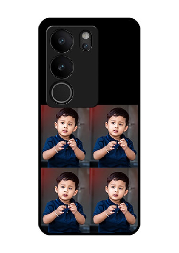 Vivo V29 5G Custom Glass Phone Case - 4 Image Holder Design