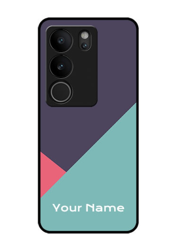 Vivo V29 5G Custom Glass Phone Case - Tri Color Abstract Design
