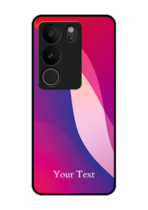 Vivo V29 5G Custom Glass Phone Case - Digital Abstract Overlap Design