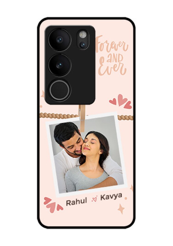 Vivo V29 5G Custom Glass Phone Case - Forever And Ever Love Design