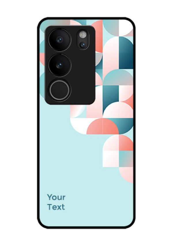Vivo V29 5G Custom Glass Phone Case - Stylish Semi - Circle Pattern Design