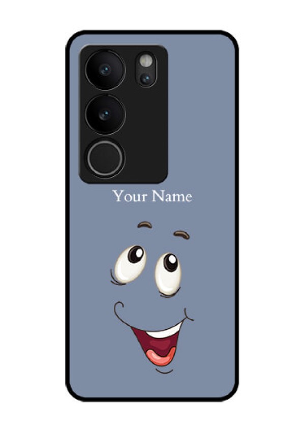 Vivo V29 5G Custom Glass Phone Case - Laughing Cartoon Face Design