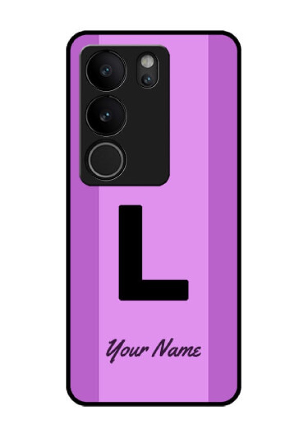 Vivo V29 5G Custom Glass Phone Case - Tricolor Custom Text Design