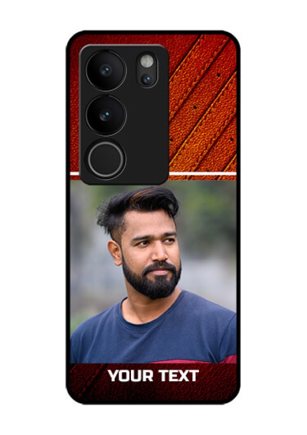 Vivo V29 Pro 5G Custom Glass Phone Case - Leather Phone Case Design