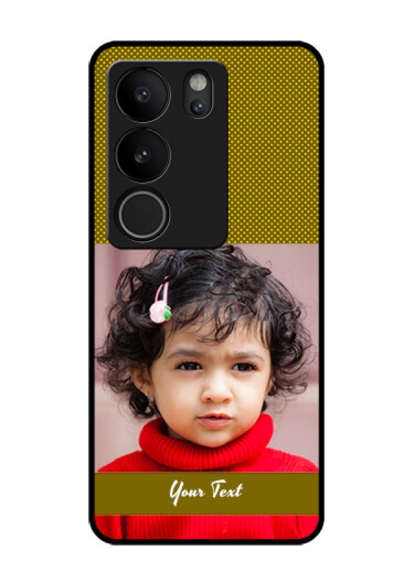 Vivo V29 Pro 5G Custom Glass Phone Case - Simple Green Color Design