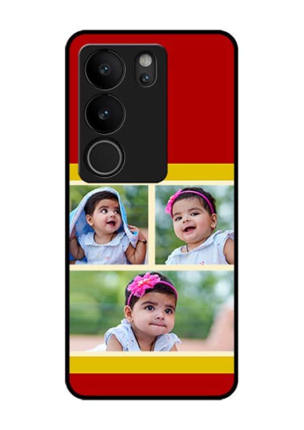Vivo V29 Pro 5G Custom Glass Phone Case - Multiple Pic Upload Design