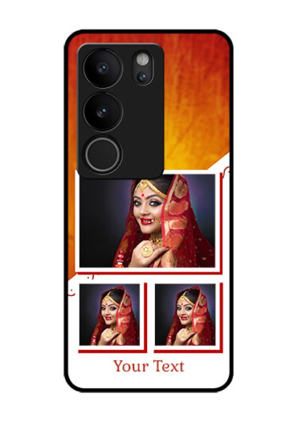 Vivo V29 Pro 5G Custom Glass Phone Case - Wedding Memories Design