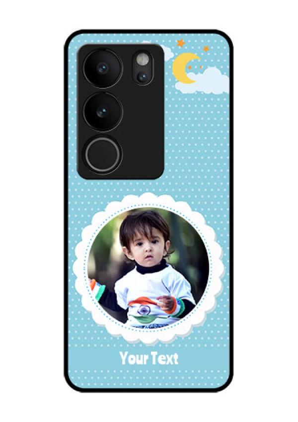 Vivo V29 Pro 5G Custom Glass Phone Case - Violet Pattern Design