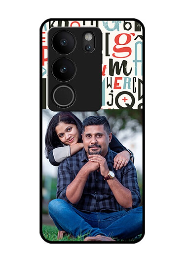 Vivo V29 Pro 5G Custom Glass Phone Case - Alphabet Design