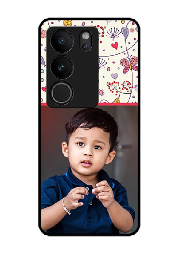 Vivo V29 Pro 5G Custom Glass Phone Case - Premium Floral Design