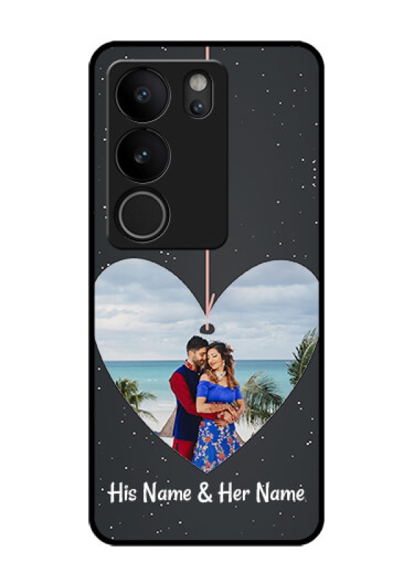 Vivo V29 Pro 5G Custom Glass Phone Case - Hanging Heart Design