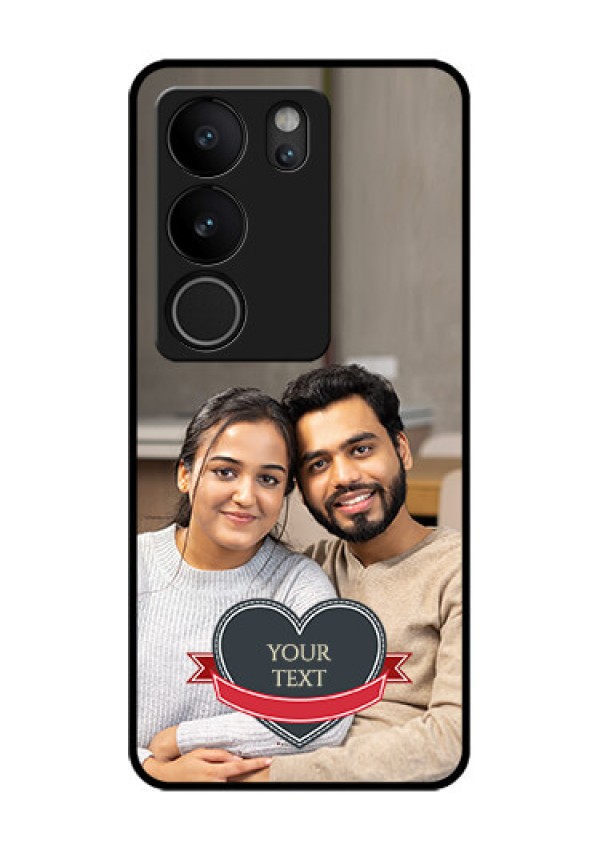 Vivo V29 Pro 5G Custom Glass Phone Case - Just Married Couple Design