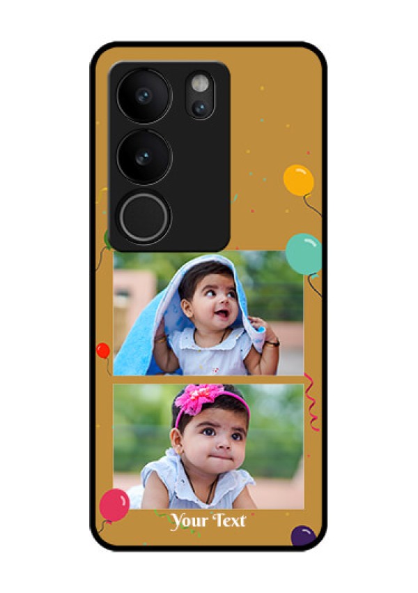 Vivo V29 Pro 5G Custom Glass Phone Case - Image Holder With Birthday Celebrations Design