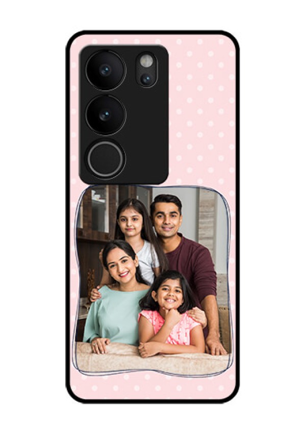 Vivo V29 Pro 5G Custom Glass Phone Case - Family With Dots Design