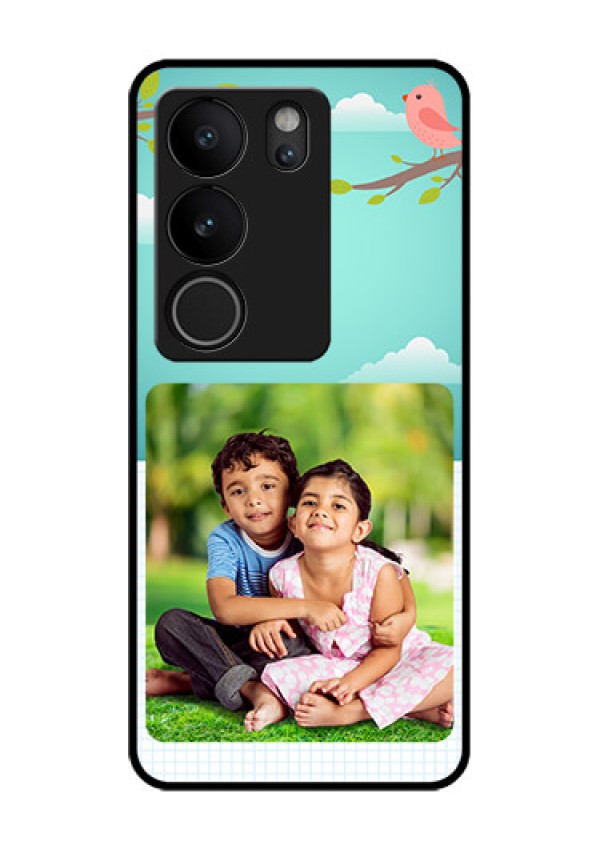 Vivo V29 Pro 5G Custom Glass Phone Case - Doodle Love Design