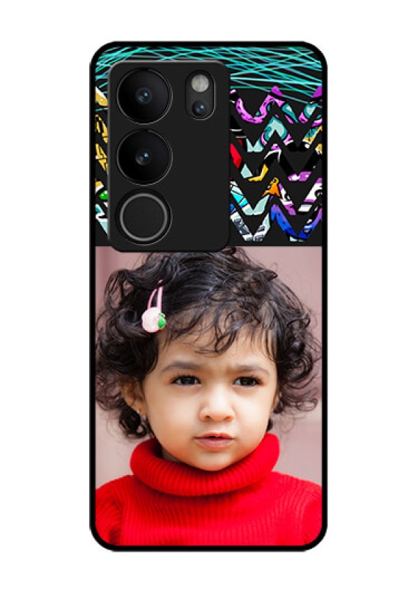 Vivo V29 Pro 5G Custom Glass Phone Case - Neon Abstract Design