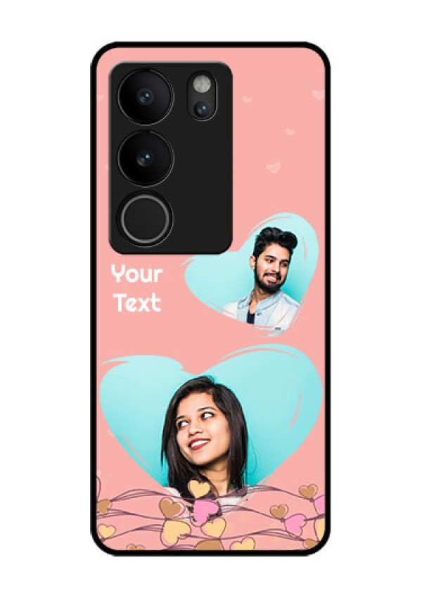 Vivo V29 Pro 5G Custom Glass Phone Case - Love Doodle Design