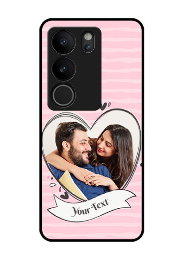 Vivo V29 Pro 5G Custom Glass Phone Case - Vintage Heart Design
