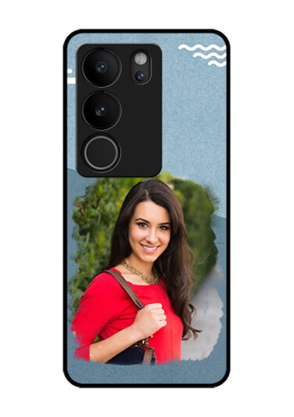 Vivo V29 Pro 5G Custom Glass Phone Case - Grunge Line Art Design