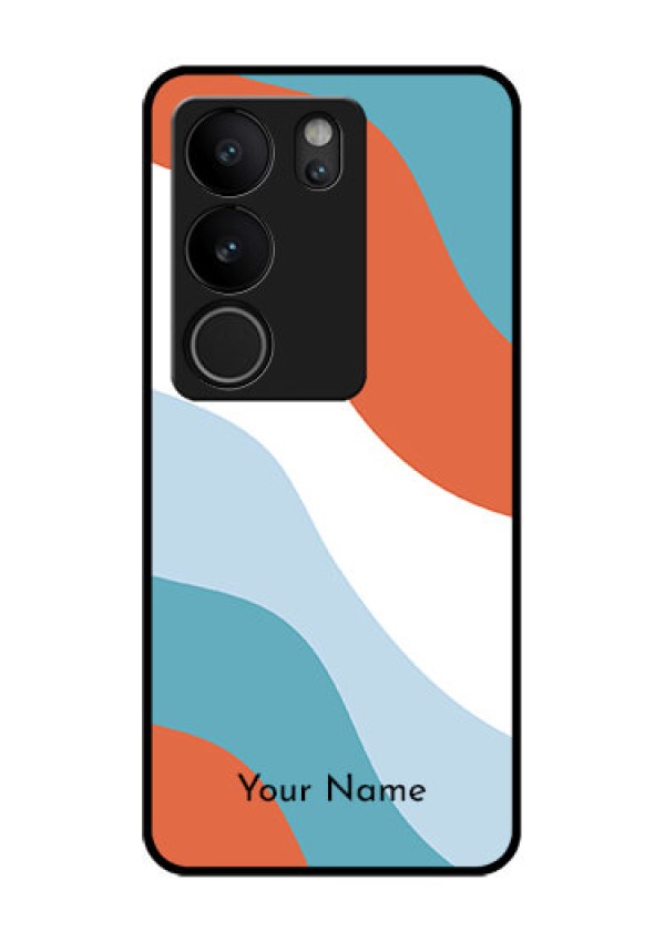 Vivo V29 Pro 5G Custom Glass Phone Case - Coloured Waves Design