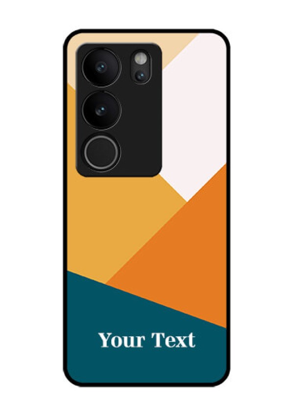 Vivo V29 Pro 5G Custom Glass Phone Case - Stacked Multi - Colour Design
