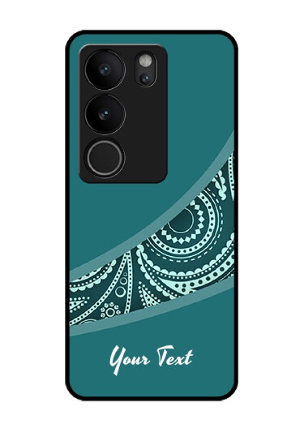 Vivo V29 Pro 5G Custom Glass Phone Case - Semi Visible Floral Design