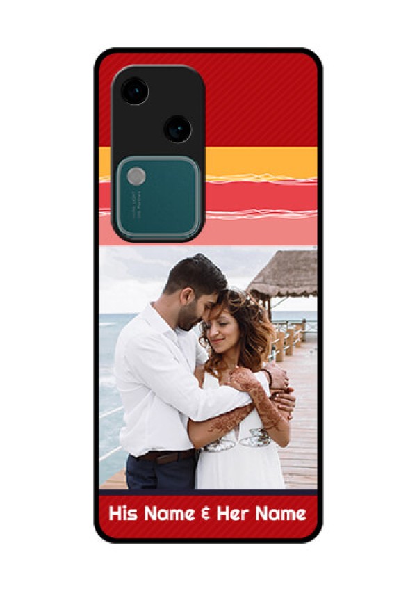 Vivo V30 5G Custom Glass Phone Case - Colorful Case Design