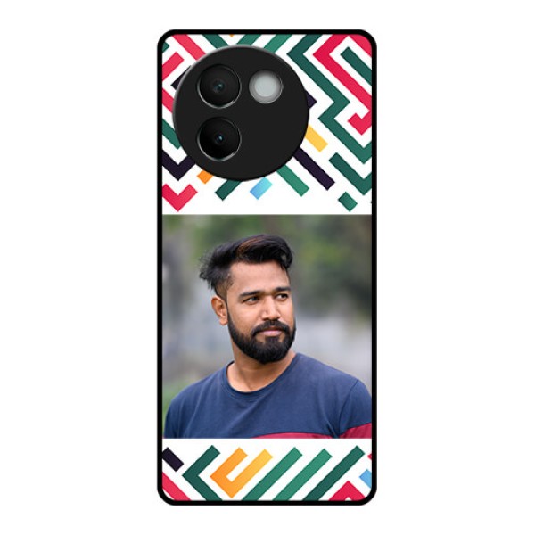 Vivo V30E 5G Custom Glass Phone CaseColorful Maze Pattern Design Vivo V30E 5G Custom Glass Phone CaseColorful Maze Pattern Design