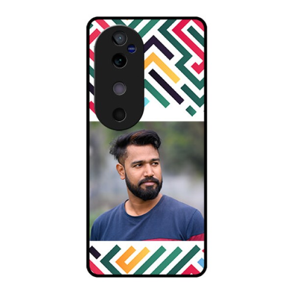 Vivo V40 5G Custom Glass Phone CaseColorful Maze Pattern Design Vivo V40 5G Custom Glass Phone CaseColorful Maze Pattern Design
