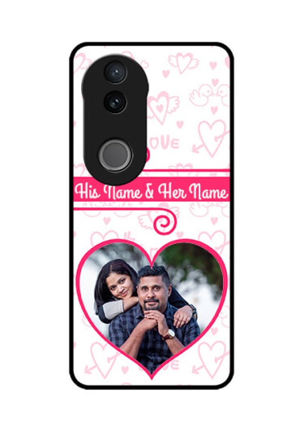 Vivo V50 5G Custom Glass Phone CaseHeart Shape Love Design
