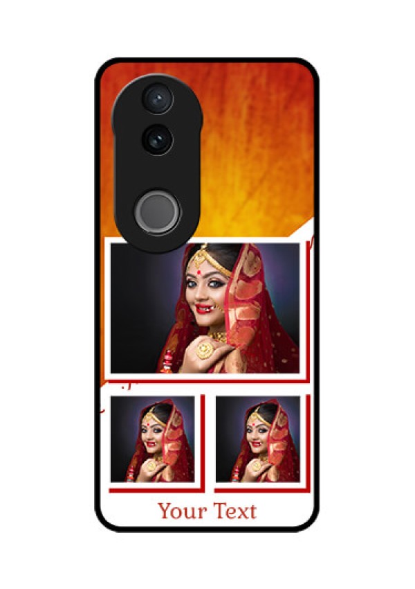 Vivo V50 5G Custom Glass Phone CaseWedding Memories Design