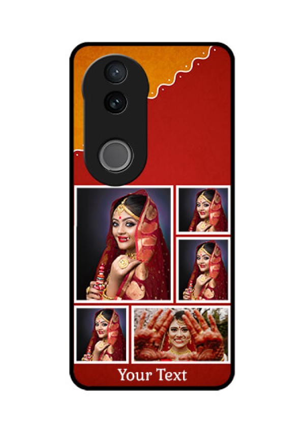Vivo V50 5G Custom Glass Phone CaseWedding Pic Upload Design