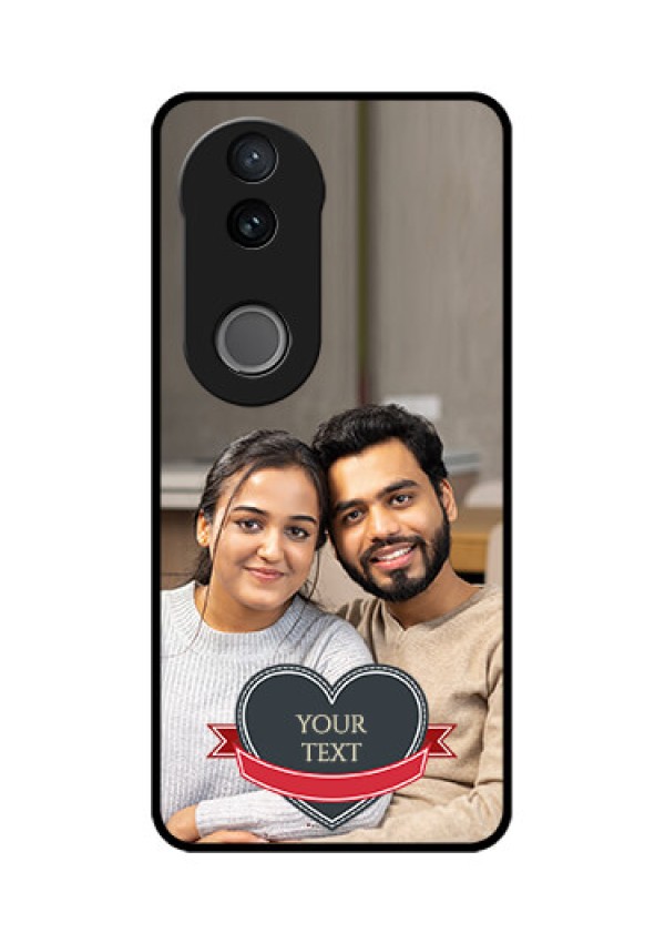 Vivo V50 5G Custom Glass Phone CaseJust Married Couple Design