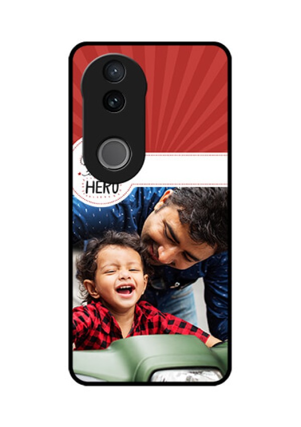 Vivo V50 5G Custom Glass Phone CaseMy Dad Hero Design