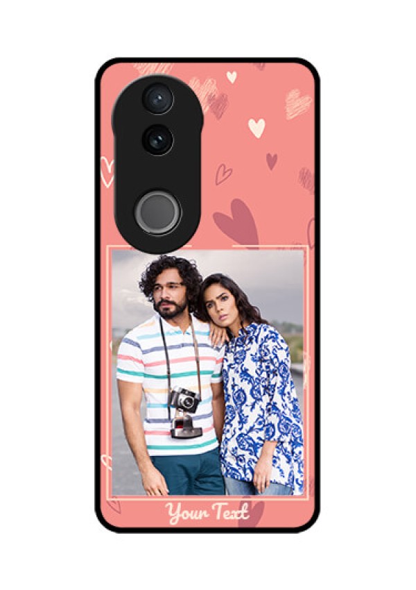 Vivo V50 5G Custom Glass Phone CaseLove Doodle Art Design
