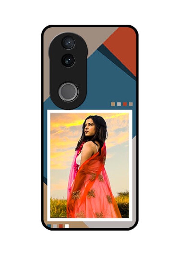 Vivo V50 5G Custom Glass Phone CaseRetro Color Pallet Design