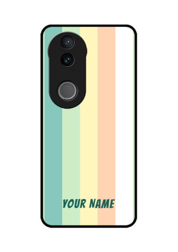 Vivo V50 5G Custom Glass Phone CaseMulti - Colour Stripes Design
