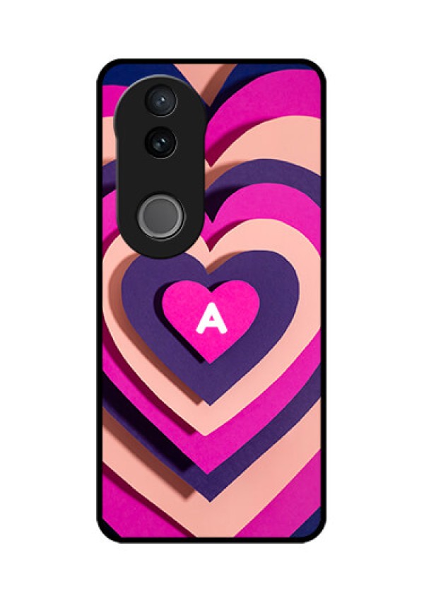 Vivo V50 5G Custom Glass Phone CaseCute Heart Pattern Design