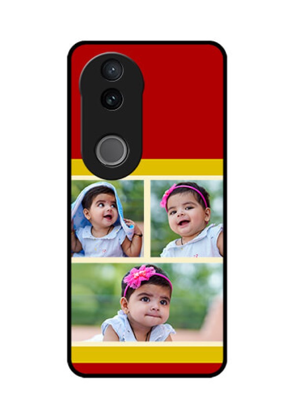 Vivo V50e 5G Custom Glass Phone Case - Multiple Pic Upload Design
